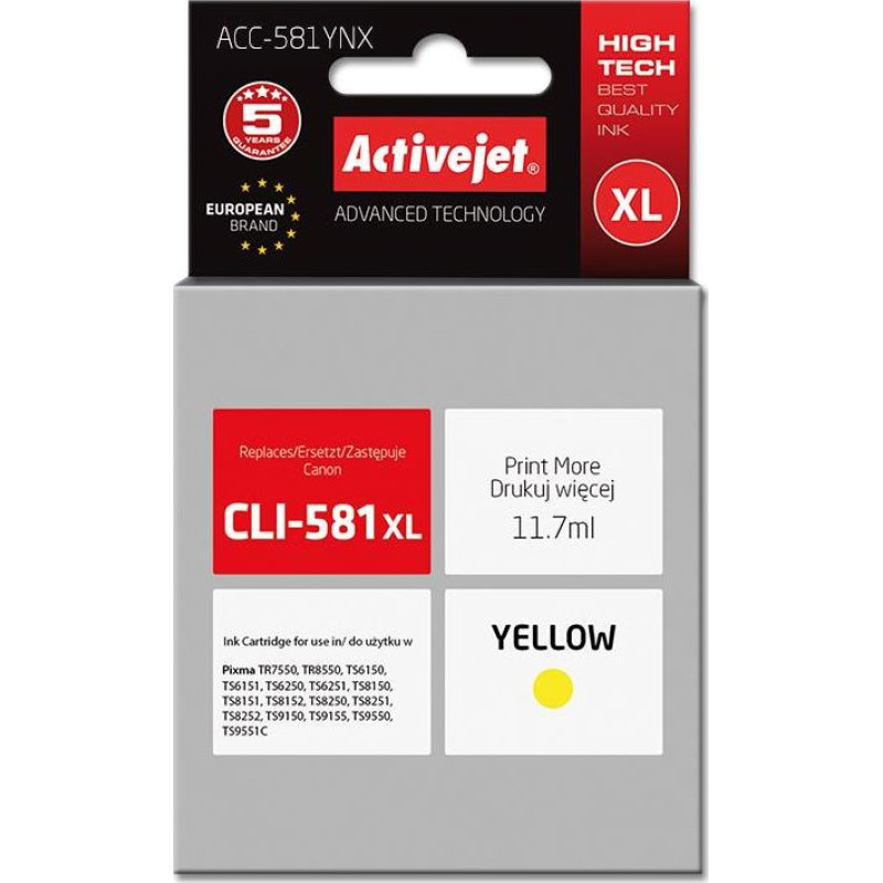 Activejet ACC-581YNX Ink (yellow)