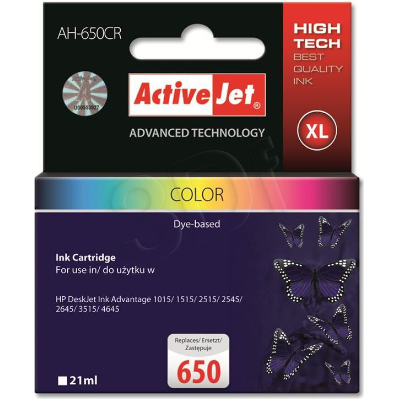 Activejet AH-650CR / CZ102AE ink (color)