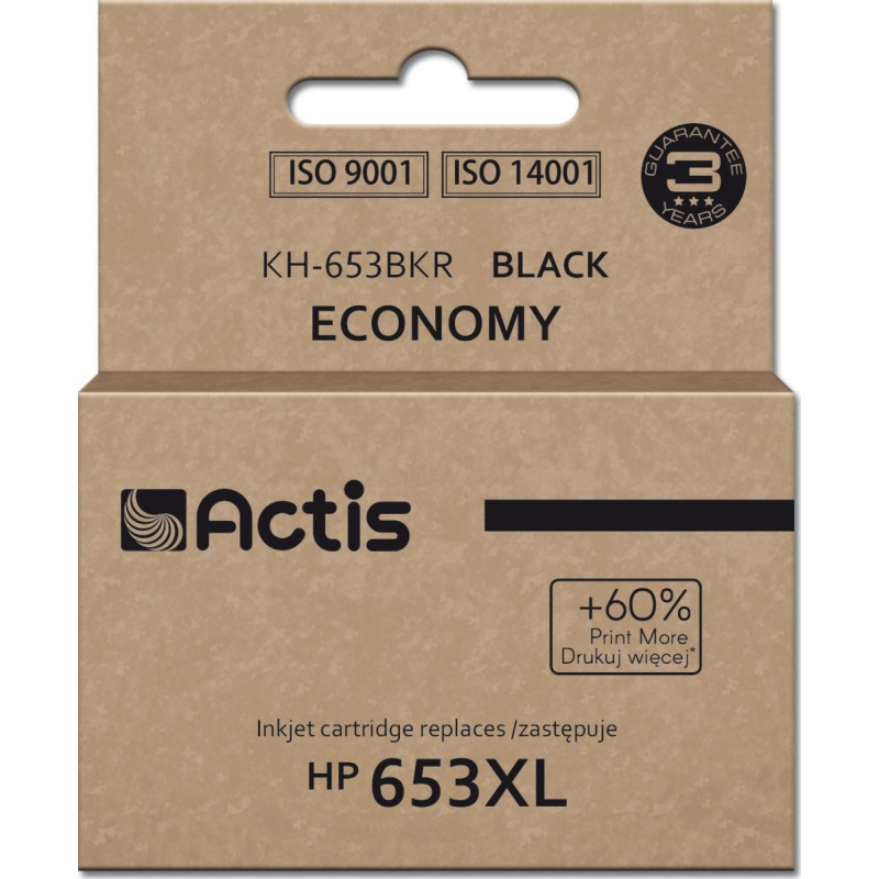 Actis KH-653BKR Ink (Replacement HP 653XL 3YM75AE; Premium; 20ml; 575 pages; black)