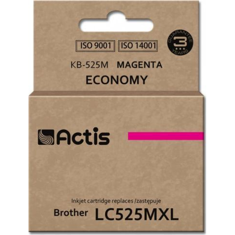 Actis KB-525M Ink (replacement Brother LC525M Standard 15 ml red).