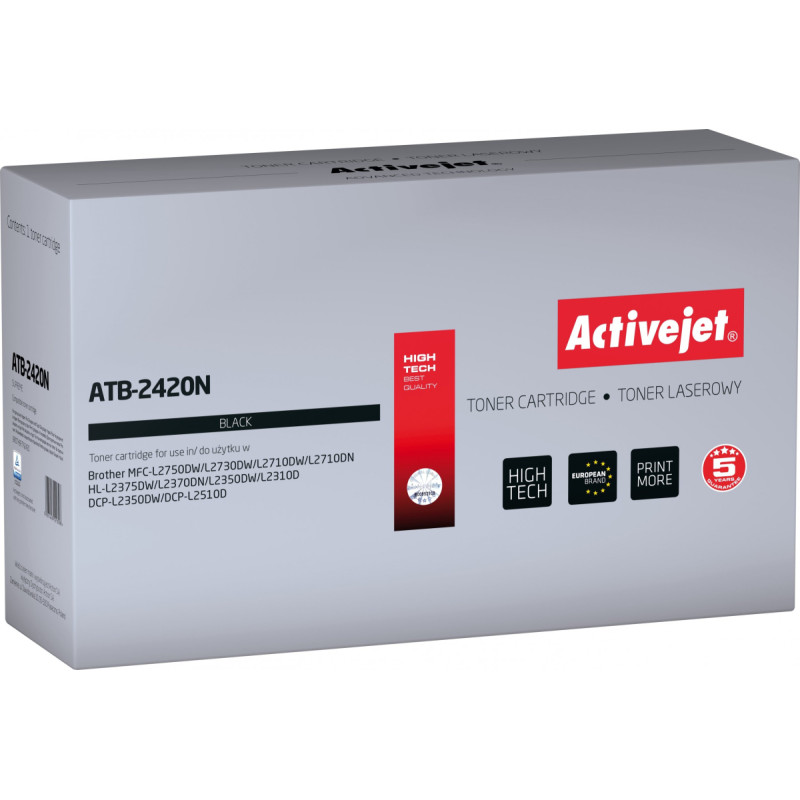 Activejet Toner Activejet Activejet Toner ATB-2420N do drukarek Brother; Zamieniik Brother TN-2420A; Supreme; 3000 stron; czarny)