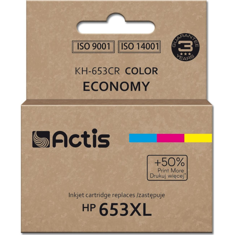 Actis Tusz Actis Tusz Actis KH-653CR (zamiennik HP 653XL 3YM74AE; Premium; 18ml; 300 stron; kolorowy)