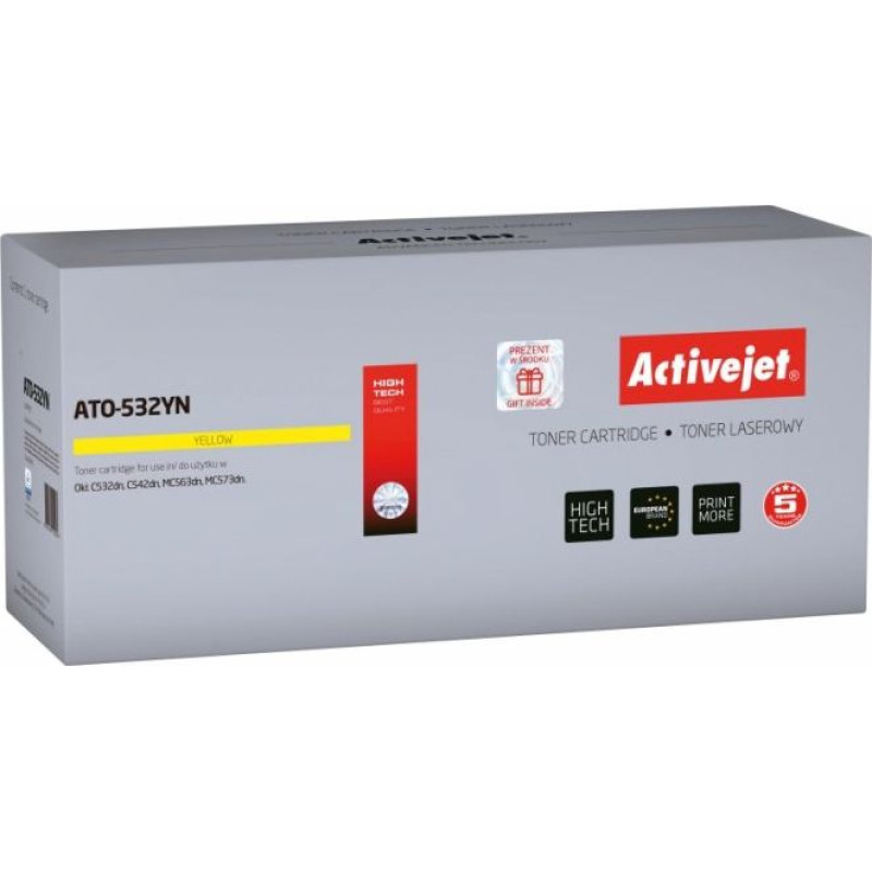 Activejet Toner ATO-532YN Yellow Replacement 46490401 (ATO-532YN )