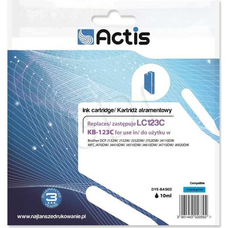 Actis KB-123C / LC123C Ink (cyan)