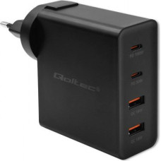 Qoltec GaN POWER PRO charger 2xUSB C, 2xUSB, 130W