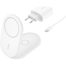 Belkin Ładowarka Belkin Belkin BOOST Charge magneti. 15W 2in1 +output/USB-C wh.WIZ028vfWH