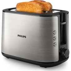 Philips Viva Collection HD2650/90 toster 2 kromki 950 W czarny, stal nierdzewna