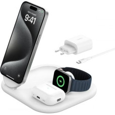 Belkin BOOST Charge 3in1 Qi2 15W magn.Charg.Stand wh.  WIZ029vfWH