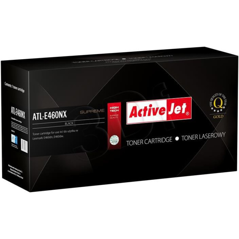 Activejet ATL-E460N Black Replacement Toner E460X21E (ATL-E460N)