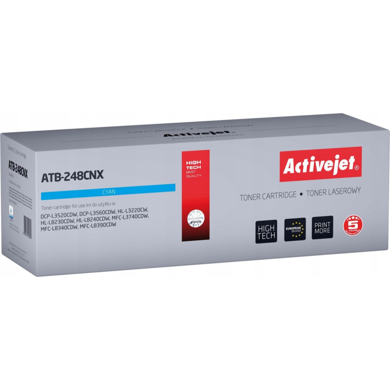 Activejet ATB-248CNX Toner (replacement Brother TN248XLC; Supreme; 2,300 pages; blue)