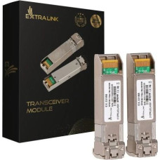 Extralink Moduł SFP28 25G 2-Pack 25Gbps, LC/UPC Duplex, 1310nm, 10km, tryb pojedynczy, DOM