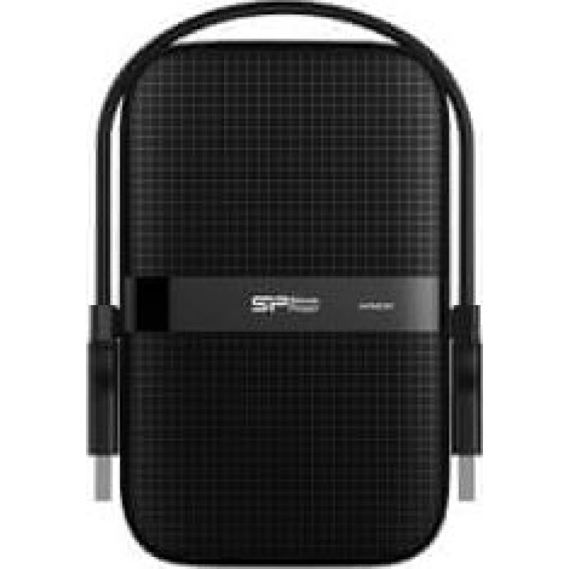 Silicon Power Dysk zewnętrzny HDD Silicon Power Armor A60 1TB Czarno-zielony (SP010TBPHDA60S3A)