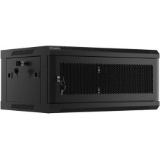 Lanberg Hanging cabinet 19 inches 4U 600x450 perforated doors (flat pack) black